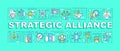 Strategic alliance word concepts banner