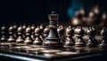 Strategic Battle - Chess Pieces on Chessboard - Generative AI