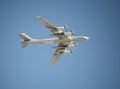 Strategic bomber Tu-95 `Bear` at the rehearsal of the parade dedicated to the 72th anniversary of the Victory Day