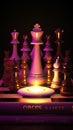 Strategic Brilliance - Chess, Books, and Neon