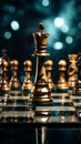 A strategic business move results in a game ending checkmate for the king Royalty Free Stock Photo