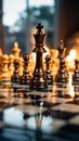 A strategic business move results in a game ending checkmate for the king