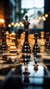 A strategic business move results in a game ending checkmate for the king