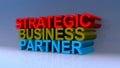 Strategic business partner on blue