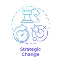 Strategic change blue gradient concept icon Royalty Free Stock Photo