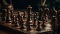 Strategic chess battle conquers adversity with success generated by AI Royalty Free Stock Photo