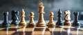 Strategic Chess: Leadership, Teamwork, and Triumph.. Concept Strategic Chess, Leadership, Teamwork, Royalty Free Stock Photo