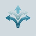 Strategic Choice Multiple Arrow Paths for Direction Royalty Free Stock Photo