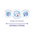 Strategic communication concept icon