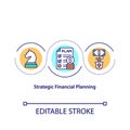 Strategic financial planning concept icon