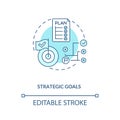 Strategic goals concept icon