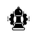 Black solid icon for Strategic, tactical and strategical