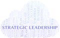 Strategic Leadership word cloud create with text only. Royalty Free Stock Photo