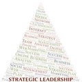 Strategic Leadership word cloud create with text only. Royalty Free Stock Photo