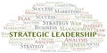 Strategic Leadership word cloud create with text only. Royalty Free Stock Photo