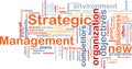 Strategic management word cloud Royalty Free Stock Photo