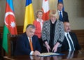 Strategic Partnership On Green Energy Development - Azerbaijan, Georgia, Romania, Hungary Royalty Free Stock Photo