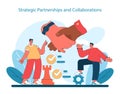 Strategic Partnerships and Collaborations concept. Building strong alliances