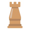 Strategic plan flat icon, business and rook chess