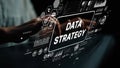 Strategic Planning and Analysis for Data Management in a Digital Environment with Futuristic Charts and Graphs Royalty Free Stock Photo
