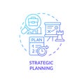 Strategic planning blue gradient concept icon Royalty Free Stock Photo