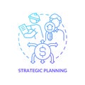 Strategic planning blue gradient concept icon Royalty Free Stock Photo