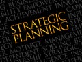 Strategic planning word cloud Royalty Free Stock Photo