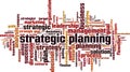 Strategic planning word cloud Royalty Free Stock Photo