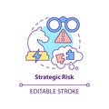 Strategic risk concept icon