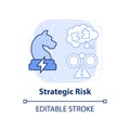 Strategic risk light blue concept icon