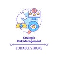 Strategic risk management concept icon