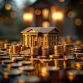 Strategic savings Money and real estate for future financial stability Royalty Free Stock Photo