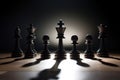 Strategic Silhouettes: Chess Pieces in the Spotlight