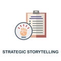 Strategic Storytelling flat icon. Simple sign from crowdfunding collection. Creative Strategic Storytelling icon