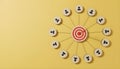 Strategic Target with Connected People Icons Royalty Free Stock Photo