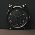 Strategic time management Black clock, effective business planning, organization success Royalty Free Stock Photo