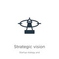 Strategic vision icon vector. Trendy flat strategic vision icon from startup stategy and success collection isolated on white