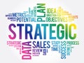 Strategic word cloud concept Royalty Free Stock Photo
