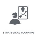 Strategical planning icon from Strategy 50 collection. Royalty Free Stock Photo