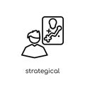 Strategical planning icon from Strategy 50 collection. Royalty Free Stock Photo