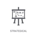 Strategical planning icon. Trendy Strategical planning logo concept on white background from Startup Strategy and Success collect Royalty Free Stock Photo