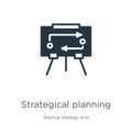 Strategical planning icon vector. Trendy flat strategical planning icon from startup stategy and success collection isolated on