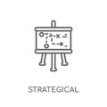 Strategical planning linear icon. Modern outline Strategical pla