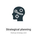 Strategical planning vector icon on white background. Flat vector strategical planning icon symbol sign from modern startup