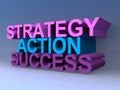 Strategy action success Royalty Free Stock Photo