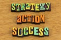 Strategy action success focus plan prepare goal Royalty Free Stock Photo