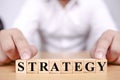 Strategy, Business Words Quotes Concept Royalty Free Stock Photo
