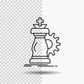 strategy, chess, horse, knight, success Line Icon on Transparent Background. Black Icon Vector Illustration Royalty Free Stock Photo