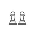 Strategy chess outline icon. Elements of Business illustration line icon. Signs and symbols can be used for web, logo, mobile app Royalty Free Stock Photo