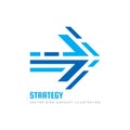 Strategy - concept business logo template vector illustration. Abstract arrow creative sign. Logistic transport delivery service